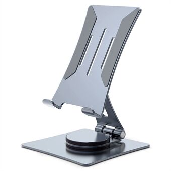 T630G Desktop Stand Houder voor Telefoon en Tablet, In Hoek Verstelbare Opvouwbare Aluminiumlegering Desk Mount Houder (Maat: L)