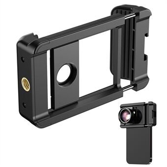 APEXEL F001 Draagbare Smartphone Clip Cage Externe Camera Clip met 1/4 Inch Schroefgat voor Selfie Stick, Camera Statief Montage.