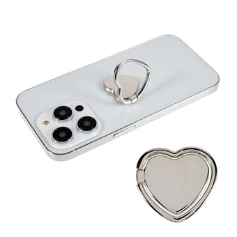 Houder voor mobiele telefoon in de vorm van een liefdes hartje, met een 360 graden draaiende vinger ring en een metalen telefoon grip.