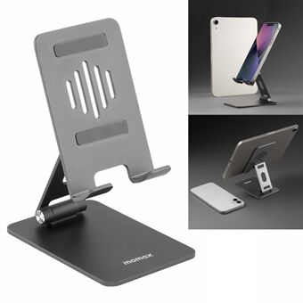 Stand PS7 desktop opvouwbare telefoonstandaard Draagbare telefoonhouder in aluminiumlegering met verstelbare kijkhoek voor iPhone Samsung - Space Grey