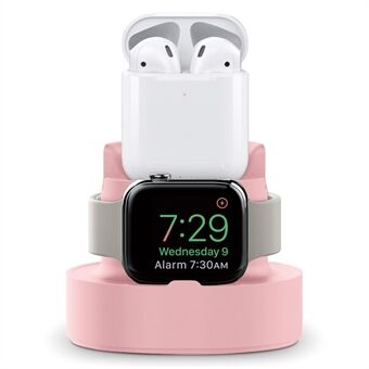 A001 Universal Stand 3-in-1 siliconen telefoongemonteerde bureaustandaard voor iPhone / Apple Watch-serie / AirPods