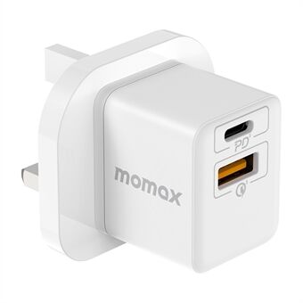 MOMAX 20W PD snellader Type-C + USB-oplaadadapter voor telefoon