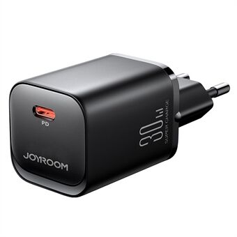 JOYROOM JR-TCF07 Speed-serie EU-stekker PD 30W telefoon snel opladen plastic adapter enkele type-C wandoplader