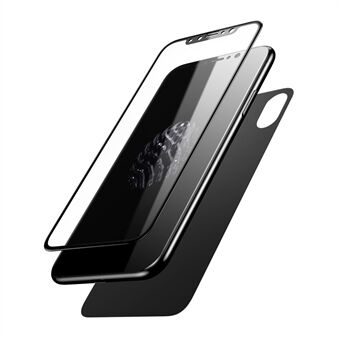 BASEUS Full Cover Volledige lijmbeschermfolie Voor- en achterkant van gehard glas voor iPhone Xs / X 5.8 Inch
