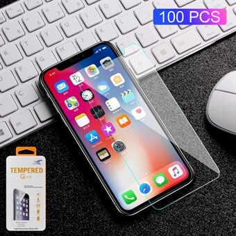 100 stks/partij 0.3mm gehard glas screenprotector voor iPhone (2019) 5.8 "/ XS/X 5.8 Inch Arc Edge