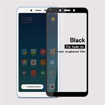 MOFI 2.5D 9H gehard glas schermbeschermer op volledige grootte voor Xiaomi Redmi 6A (enkele 12MP achteruitrijcamera) - zwart