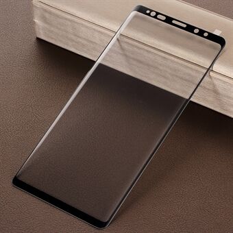 Voor Samsung Galaxy Note9 9H Arc Edges Zeefdruk Gehard Glas Full Size Screenprotector - Zwart