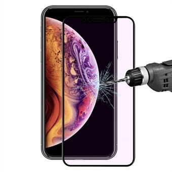 HAT Prince voor iPhone (2019) 6.5 "/ XS Max 6.5 Inch 0.2mm 9H 3D gebogen koolstofvezel Edge anti-blue-ray gehard glas volledig scherm beschermende film