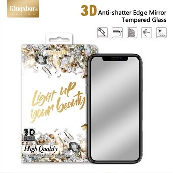 KINGXBAR 3D Anti-shatter Edge Mirror Volledige schermbeschermer in gehard glas voor iPhone (2019) 5,8 inch / XS / X 5,8 inch