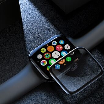 BASEUS Full-size gebogen schermbeschermer van gehard glas voor Apple Watch Series 3/2/1 42 mm - zwart