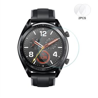 2 STUKS HAT Prince voor Huawei Watch GT / GT Active / Elegant Screenprotector van gehard glas 0.2mm 9H 2.15D Arc Edge