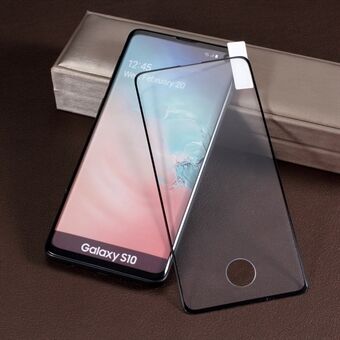 Zwart frame volledig gelijmd gehard glas schermbeschermfolie voor Samsung Galaxy S10
