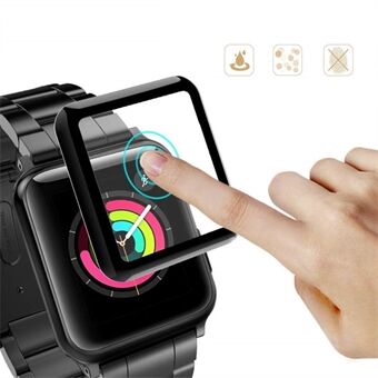 3D gebogen volledig scherm gehard glasbeschermer voor Apple Watch Series 4 44 mm - 2 stuks
