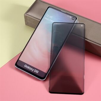 Anti-peep gebogen volledige dekking gehard glas schermbeschermer (geen ondersteuning voor ultrasone vingerafdruk ontgrendelen) voor Samsung Galaxy S10