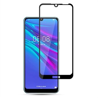 AMORUS Full Glue Silk Printing Tempered Glass Full Screen Protector voor Huawei Y6s (2019)/Y6 (2019, zonder vingerafdruksensor)/Honor 8A