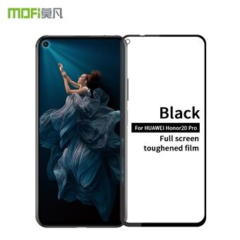 MOFI 2.5D Arc Edge Full Coverage Diamoned 9H Screenprotector van gehard glas voor Huawei Honor 20 Pro - Zwart