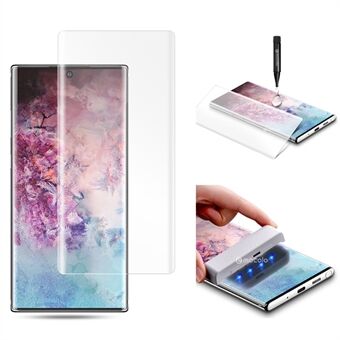 MOCOLO voor Samsung Galaxy Note 10/Note 10 5G 3D Gebogen [UV-lichtstraling] Volledige dekking Gehard glas Screen Protector UV-film