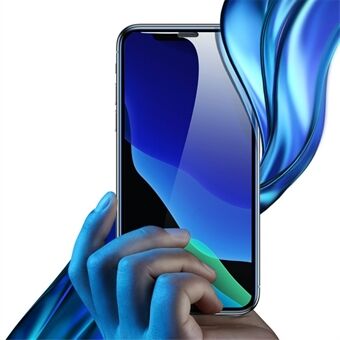 BASEUS 2 STUKS 0.3 mm Ultra Anti-vuil gebogen honingraat full cover gehard glas film + installatietool voor iPhone 11 6.1 "(2019) / XR 6.1" (2018)