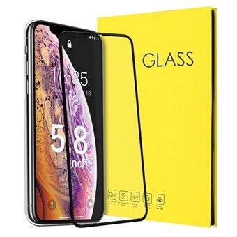 Volledig scherm beschermfolie in gehard glas voor iPhone 11 Pro 5.8 inch (2019) / X / XS 5.8 inch - zwart