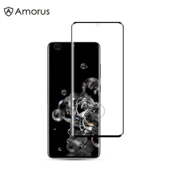 AMORUS voor Samsung Galaxy S20 Ultra [3D gebogen volledige dekking] gehard glazen schermbeschermfolie