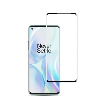 MOCOLO 3D Curved Full Coverage Tempered Glass Screenprotector voor OnePlus 8 Full Glue - Zwart