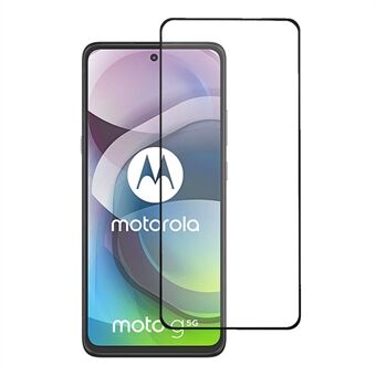 Zijdedruk Screenprotector van gehard glas [Volledige dekking] [Volledige lijm] voor Motorola Moto G 5G