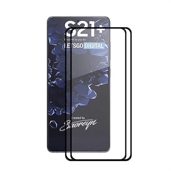 2 stks/set HOED Prince 0.2mm 9H 2.5D Volledige dekking Volledige zelfklevende beschermer Screenprotector [Ultradunne Unlock-versie] voor Samsung Galaxy S21 Plus 5G
