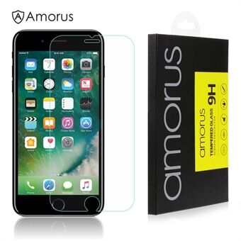 AMORUS voor iPhone 8 Plus/ 7 Plus schermbeschermer van gehard glas 2.5D Arc Edge