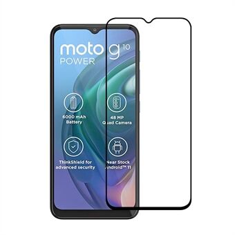 Full Screen Cover Zeefdruk Anti Spy Screenprotector van gehard glas (zijlijm) voor Motorola Moto G10 Power