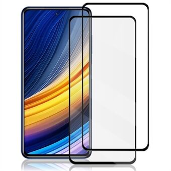 AMORUS 2 stuks volledige lijm zeefdruk HD full cover gehard glas screen protector voor Xiaomi Poco X3 GT / Redmi Note 10 Pro 5G (China)