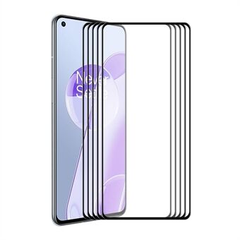 ENKAY 5 stks/set 6D volledige dekking volledige zelfklevende Ultra clear gehard glas film zeefdrukfolie voor OnePlus 9RT 5G