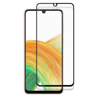 MOCOLO HD Clear Full Covering Full Glue Silk Printing Tempered Glass Screen Film voor Samsung Galaxy A33 5G - Zwart