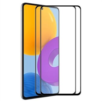 ENKAY 2 stks/set voor Samsung Galaxy M52 5G 6D Zeefdruk Gehard glas film volledige lijm full screen protector