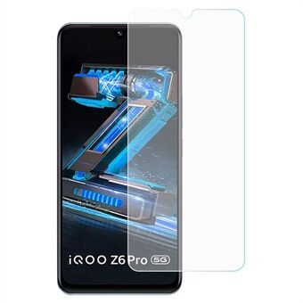 0.3 mm Arc Edges Screen Protector voor vivo iQOO Z6 Pro, Anti-gebroken Anti-vlek HD Clear gehard glas screen film