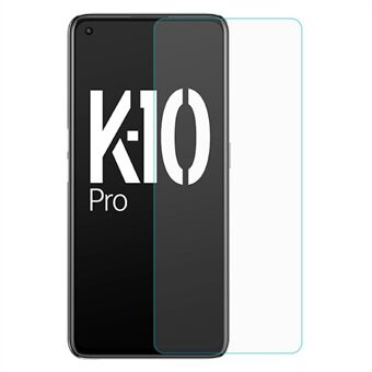 Ultradunne screenprotector voor Oppo K10 Pro 5G, sterke hardheid Antikras 0,3 mm gebogen randen HD helder gehard glas schermfilm