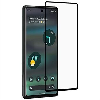 Voor Google Pixel 6a Volledige Adhesive Volledige Cover Bubble Gratis Telefoon Screen Protector Zijde Afdrukken Gehard Glas Film: