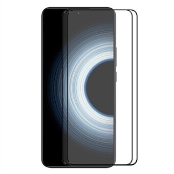 ENKAY HOED Prince 2 stks/pak Voor Xiaomi Redmi K50 Ultra 5G Hoge Aluminium-silicium Glas Screen Protector 2.5D Arc Edge Volledige Lijm Volledige Cover Film