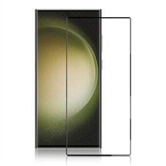 MOCOLO HD-schermbeschermer voor Samsung Galaxy S23 Ultra, 3D gebogen randen volledige lijm anti-vingerafdruk gehard glasfilm - zwart