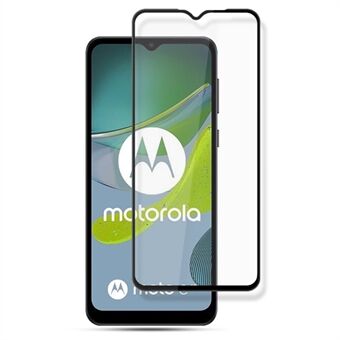 MOCOLO voor Motorola Moto E13 4G (2023) gehard glas volledige schermbeschermer secundaire verharding zijdedruk anti-explosiefilm - zwart