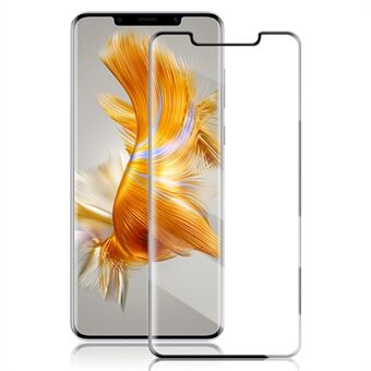 MOCOLO Screenprotector voor Huawei Mate 50 Pro 4G, Full Glue 3D Curved Tempered Glass Film - Zwart