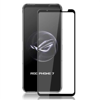 MOCOLO voor Asus ROG Phone 7 5G Volledige schermbeschermer Volledige lijm zijdedruk Gehard glasfilm - Zwart