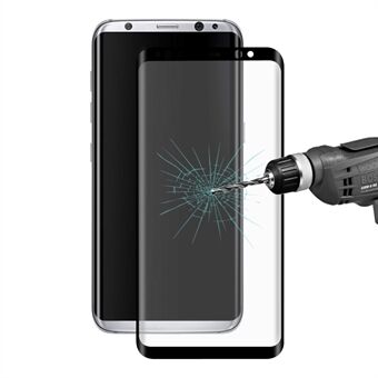 HAT Prince voor Samsung Galaxy S8 Plus 0.26 mm 9H 3D Curved Full Cover Screenprotector van gehard glas - Zwart