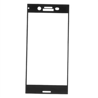 Voor Sony Xperia XZ Premium screenprotector full size gehard glas - zwart