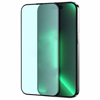 JOYROOM JR-G01 Zijdedruk Gehard Glas Film voor iPhone 14 6.1 inch, Volledige Lijm Volledig Dekkend Groen Licht Screen Protector Beschermfolie