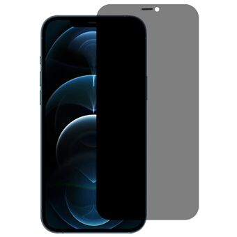 Voor iPhone 12 Pro Max 6,7 inch Privacy Screen Protector Hoog aluminium-siliciumglas Volledige dekking Volledige lijm Eenvoudige installatiefilm met stofdicht luidsprekerscherm