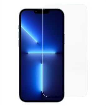 Voor iPhone 14 Pro Max 6.7 inch Paars Licht Gehard Glas Film 2.5D Arc Edge Ultra Clear Full Glue Screen Protector:
