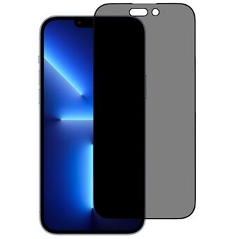 Voor iPhone 14 Pro Max 6.7 inch Anti Spy Matte Gehard Glas Heldere Zijde Afdrukken Edge Volledige Cover Volledige Lijm Screen Protector
