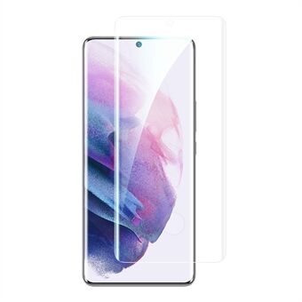 Voor Samsung Galaxy S21 4G / 5G Ultra Clear Full Screen Protector Sensitive Touch Side Glue Gebogen Gehard Glas Film