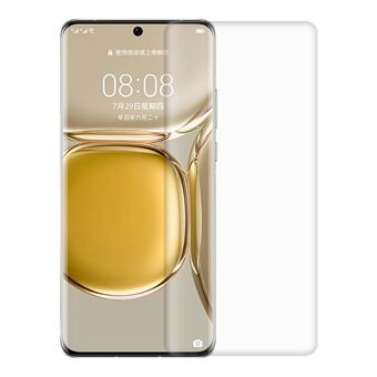 RURIHAI voor Huawei P50 Pro 4G 3D Gebogen UV Liquid Screen Protector Volledige Cover Volledige Lijm Medium-aluminium-silicium Glas Clear Film