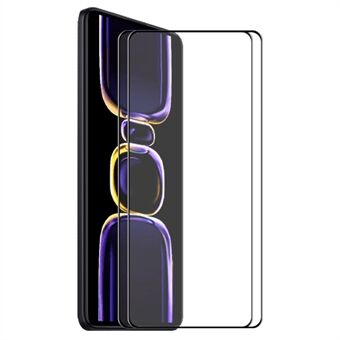 ENKAY HAT Prince Voor Xiaomi Redmi K60E 5G 2 stks/pak Ultra Clear Hoge Aluminium-silicium Glas Volledige Lijm Film 6D Zijde Afdrukken Onbreekbaar Full Screen Protector